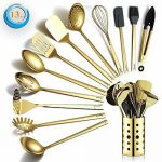 Gold Cooking Utensils Set Stainless Steel 13 Pieces Kitchen A 13 Pieces
