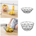 Kitchen Food Basket Iron Wire Mesh Fruit Bowl Basket Vegetable Organizer F5a6