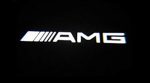 4 X Led Car Door Amg Logo Projector Puddle Light For Mercedes For A45 E Class