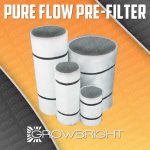 Growbright Carbon Filter Replacement Pre Filters Pure Flow Air