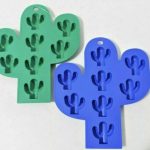 Cactus Ice Mold Tray Blue Green Mainstays Summer Party Lot Of 2