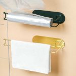 Self Adhesive Kitchen Bathroom Wall Storage Rack Shelf Hanging Hook Towel Holder