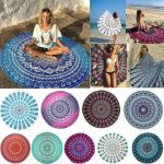 Round Indian Mandala Tapestry Throw Hippie Beach Blanket Yoga Mat Boho Bedspread