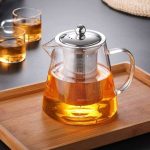 Tea Infuser Pot Heat Resistant Glass Teapot Cups With Filter Flower Kettle