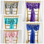 125 Satin Chair Sashes Bows Ties Wedding Party Reception Decorations Wholesale