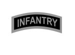 Infantry Tab Car Vinyl Window Decal Sticker Silver Grey Black