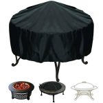 Round Fire Pit Cover Waterproof Dust Proof Grill Bbq Patio Outdoor Protector Us