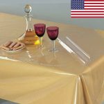 Clear Pvc Tablecloth Protector 100% Waterproof Crystal Plastic Table Cover