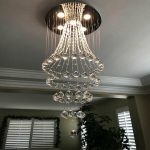 Modern Crystal Led Ceiling Light Hanging Pendant Lamp Chandelier Home Decor Usa