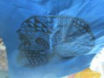 Pottery Barn Teen Zio Ziegler Blue Skull Pillow Cover 16 With Tag