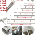 Brushed Nickel Cabinet Pulls Stainless Steel Drawer T Bar Handles 2 12 Lot