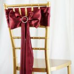 10 Burgundy Satin Chair Sashes Ties Bows Wedding Party Reception Decorations