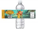 Lion King Guard Personalized Birthday Party Favors Water Bottle Labels Wrappers