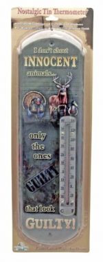 Innocent Animals Nostalgic Tin Thermometer By Rivers Edge Products