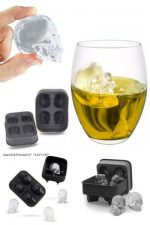 Cool 3d Skull Shape Ice Cube Mold Maker Bar Party Chocolate Silicone Trays Gift