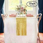 Sequin Runner Gold Table Runners Pack 2 12×72 Home Amp Kitchen
