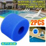 2 Foam Lazy Spa Hot Tub Filters Size 10.87.3 Cm Washable Sponge Uk Hot Sale