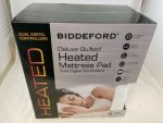 Biddeford Deluxe Quilted Heated Mattress Pad With Dual Controllers Queen