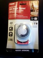 Prime Heavy Duty 24 Hour Timer Indoor 48 On Off Settings Model Tninl2412
