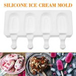 4 8cell Frozen Ice Cream Cake Silicone Diy Mold Juice Popsicle Maker Lolly Mould