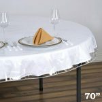 Clear Plastic Vinyl 70 Tablecloth Protector Table Cover Wedding Party Sale