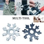 Multi Tool 18 In 1 Card Combination Compact Portable Outdoor Snowflake Tool Card