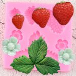 Strawberry Berries Blossom Leaf Silicone Mold Candy Fondant Chocolate Cake Decor