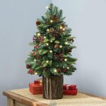 The Tabletop Prelit Holiday Christmas Tree 2 Tall 25 Clear Led Lights