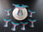 12 Precut Edible Mermaid Tails Wafer Rice Paper Cake Cupcake Toppers