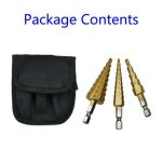 Hss Step Drill Bits Titanium Coated 3 12 4 12 4 20mm 3pc Sets And Pouch Pack