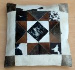 Cowhide Leather Cushion Cover Rug Cow Hide Hair On Patchwork C 109