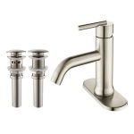 Bathroom Basin Sink Faucet Vessel Mixer Taps With Cover Pop Up Drain Stopper