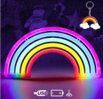 Colorful Rainbow Neon Sign Led Night Light Wall Lamp Kids Room Home Decor