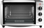 Blackdecker 6 Slice Convection Toaster Oven Silver 3 Rack Bake Broil Toast Warm