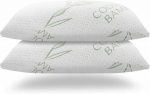 Cool Bamboo Pillow 2 Pack Adjustable Shredded Memory Foam Pillow King Or Queen