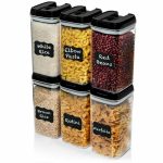 Airtight Food Storage Container Set Of 6 Bpa Free Clear Improved Lid Retail