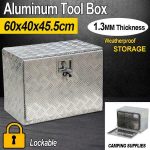 24 Aluminum Truck Tool Box Trailer Storage Underbody W Lock Silver