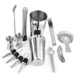 Mixology Bartender Kit With Stand Bar Set Cocktail Shaker Set 15 Pieces