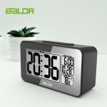 Baldr B0326 Digital Table Alarm Clock Lcd Temperature Display Snooze Calendar