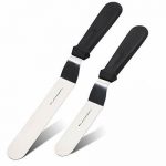 Stainless Steel Icing Offset Cake Spatula Set Of 2 Packs Black 6 And 8 Inches