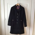 J Crew Womens Size 8 100% Wool Coat Single Breasted Euc Military Long Trench 