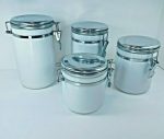 Stainless Ceramic Steel Kitchen Sealed Canister Coffee Flour Sugar Tea