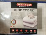 Biddeford King Size Electric Heated Mattress Pad Warming Quilted Warm Cover Bed