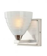 Home Decorators Collection Bovoni 1 Light Polished Nickel Wall Mounted Light