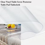 Clear Vinyl Plastic Waterproof Tablecloth Transparent Dining Table Cover Protect