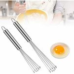 Ball Whisk Set 2pcs 10 Inch And 12 Inch Stainless Steel Wire Egg Whisk Hand