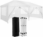 Cobizi 10×10 20 Pop Up Canopy Gazebo Folding Wedding Party Tent 4 Sidewalls