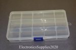 Compact Adjustable 15 Compartment Plastic Storage Box Jewelry Tool Container Usa