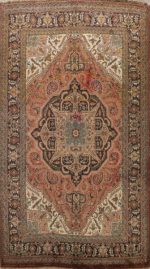 Geometric Semi Antique Traditional Wool Area Rug Handmade Oriental Carpet 8×11