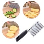 Potato Wavy Cutter Stainless Steel Vegetable Fruit Slicer Kitchen Chopper Knife